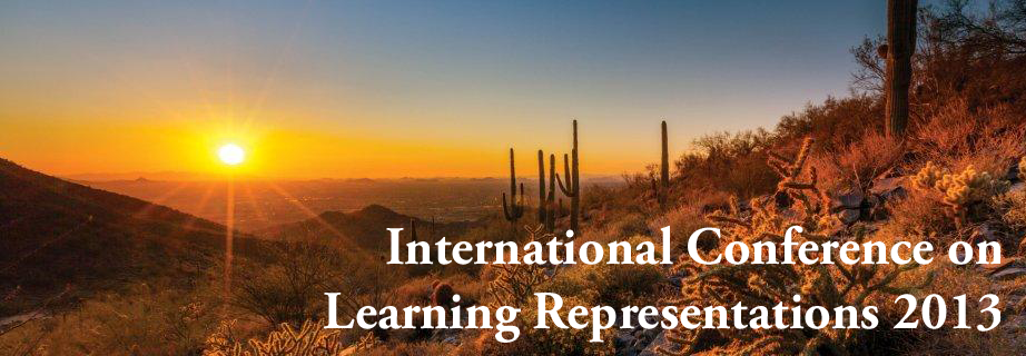 International Conference on Learning Representations 2013